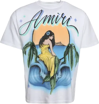 Amiri Oversized Mermaid Tee White
