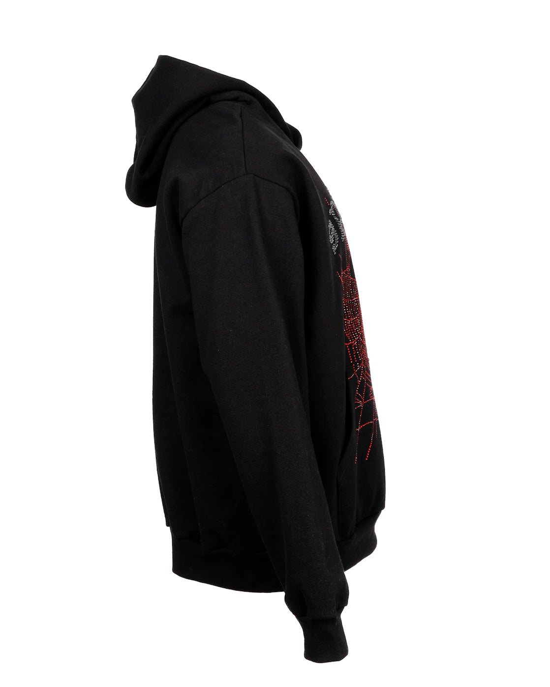 Sp5der OG Rhinestone Logo Hoodie Black