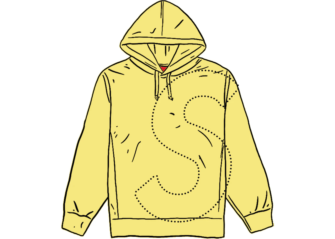 Supreme Laser Cut S Logo Hooded Sweatshirt Light Lemon
