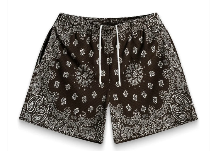 Bravest Brown Paisley Shorts