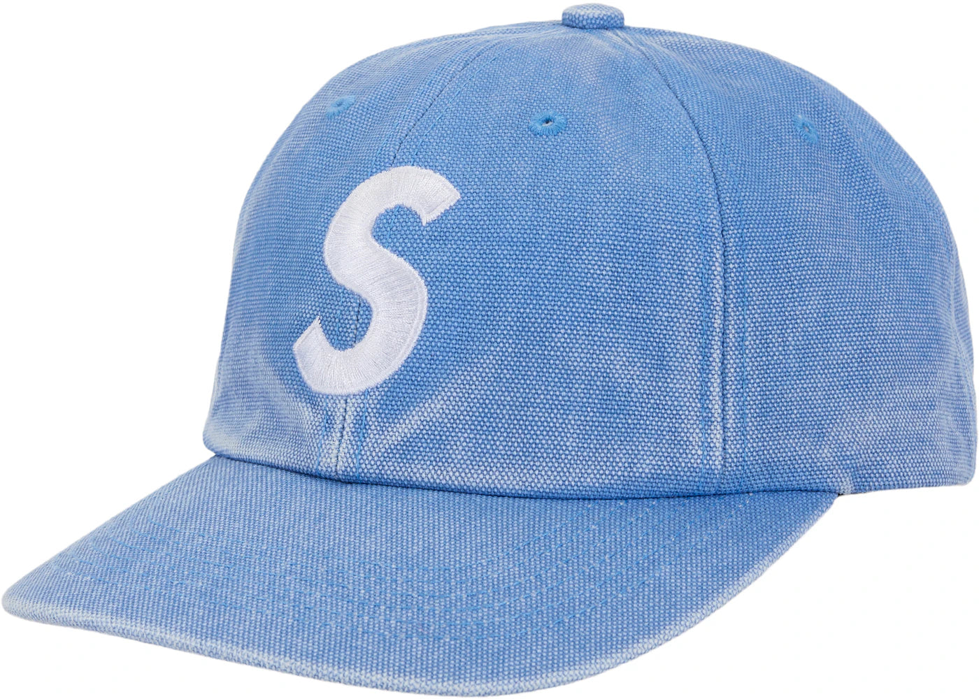 Supreme Pigment Coated S Logo 6-Panel Cap (SS26) Light Blue