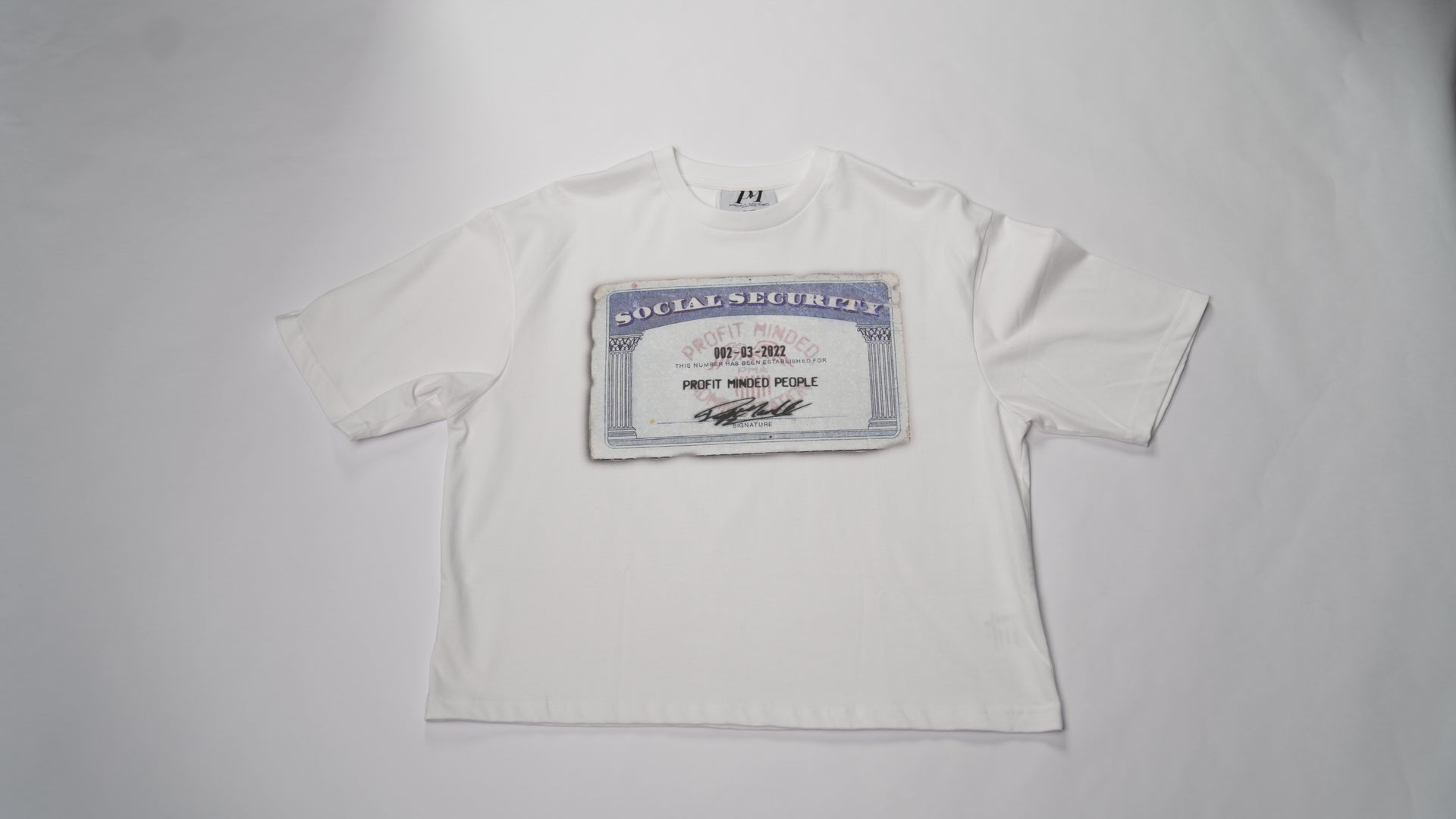 Profit Minded SSN Tee White Blue