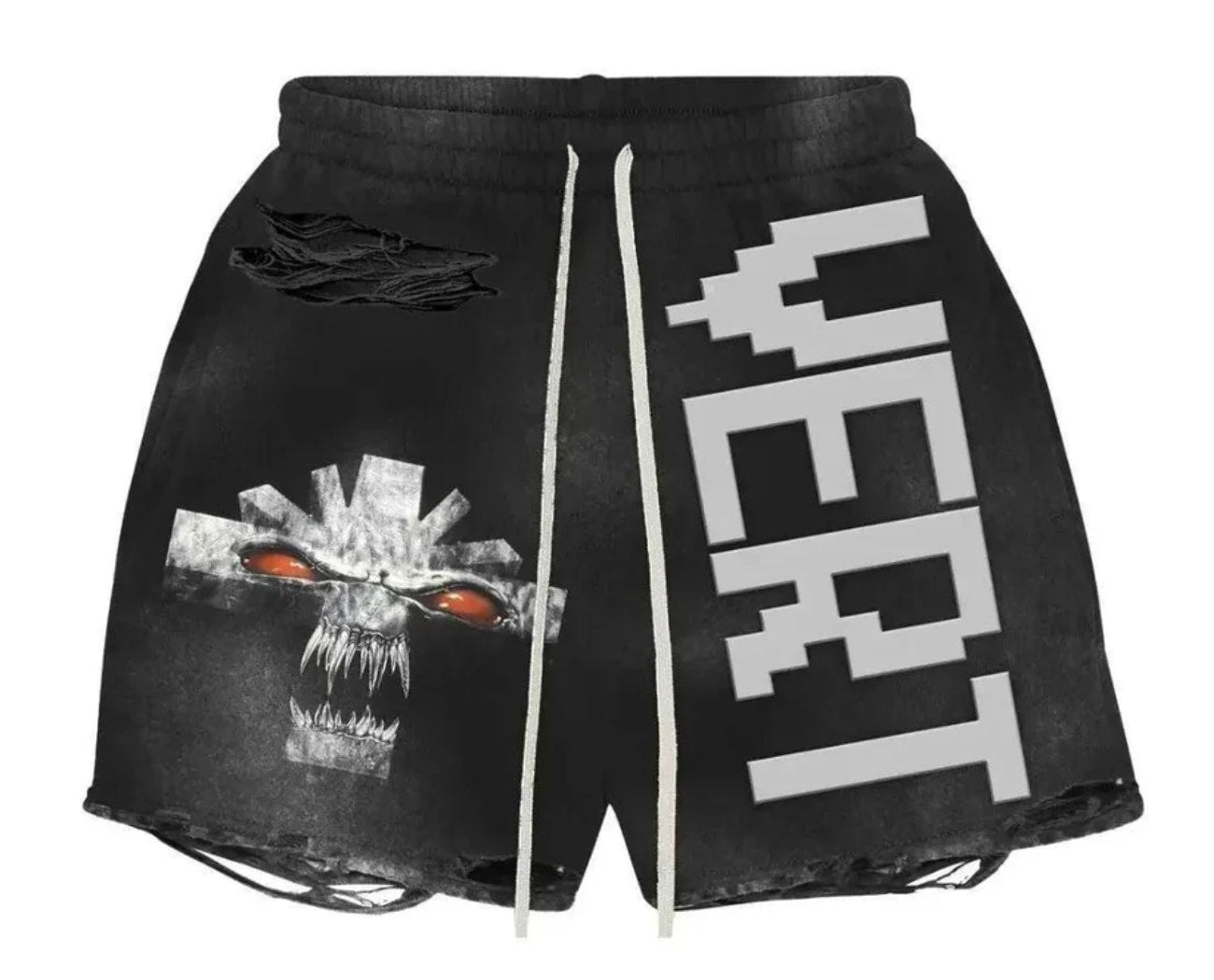 Vertabrae Monster Cross Shorts Black Grey