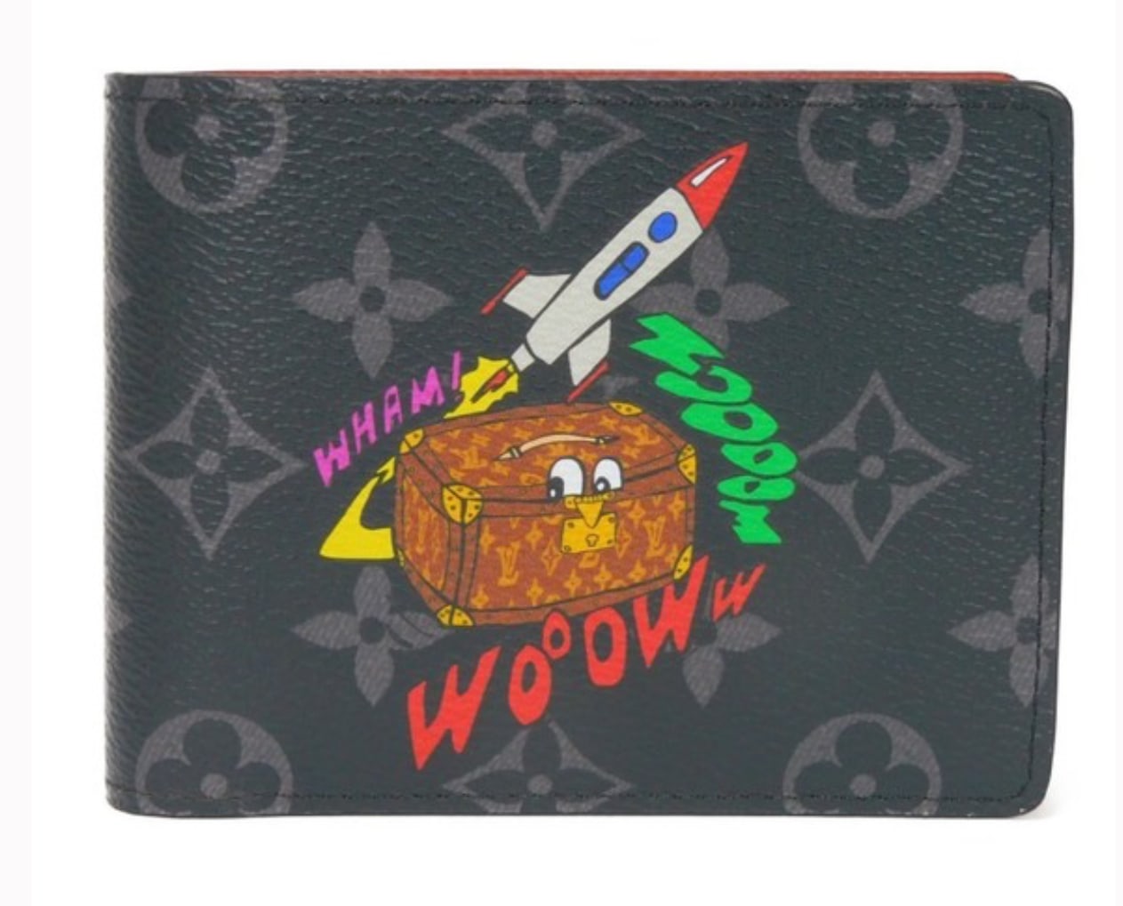 Louis Vuitton Wallet Portefeuille Multiple Monogram Eclipse Bifold Wallet Leather Black