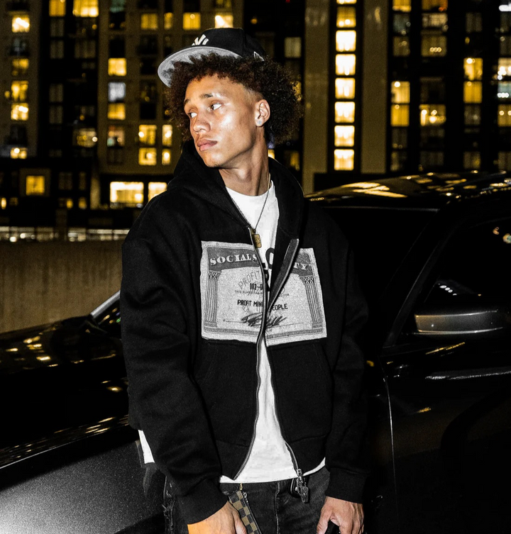 Profit Minded SSN Zip UP Black