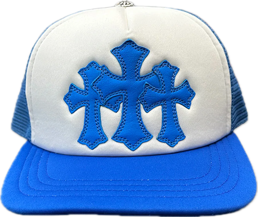 Chrome Hearts Triple Cross Patch Hat Blue