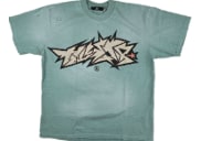 Hellstar Cracked Logo Distressed Tee Green