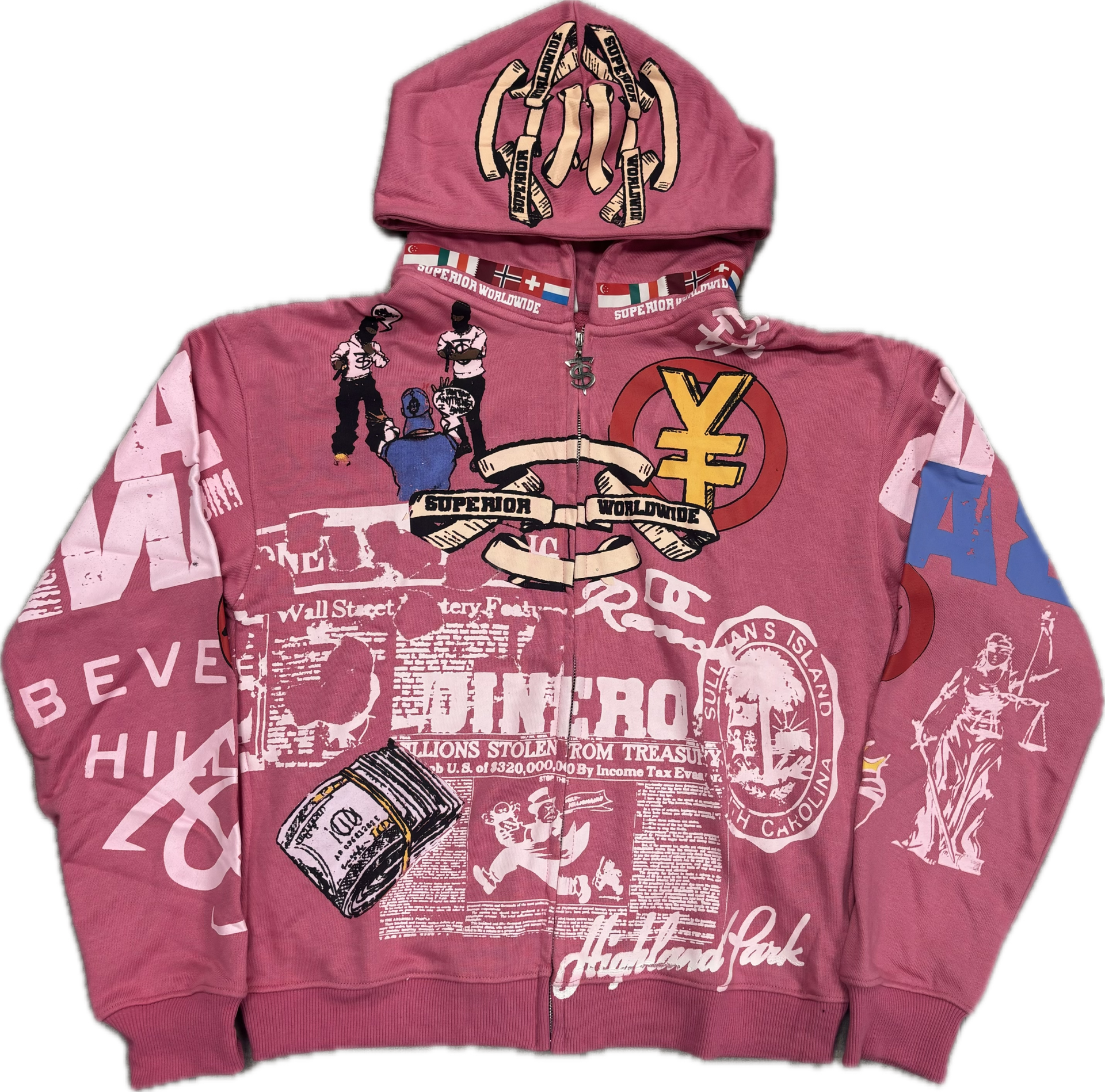 TOP SUPERIOR ROAE ZIP UP - PINK
