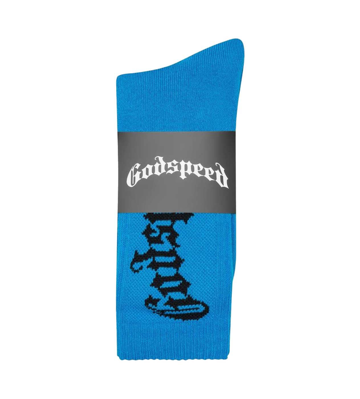 GODSPEED OG LOGO SOCK NEON BLUE