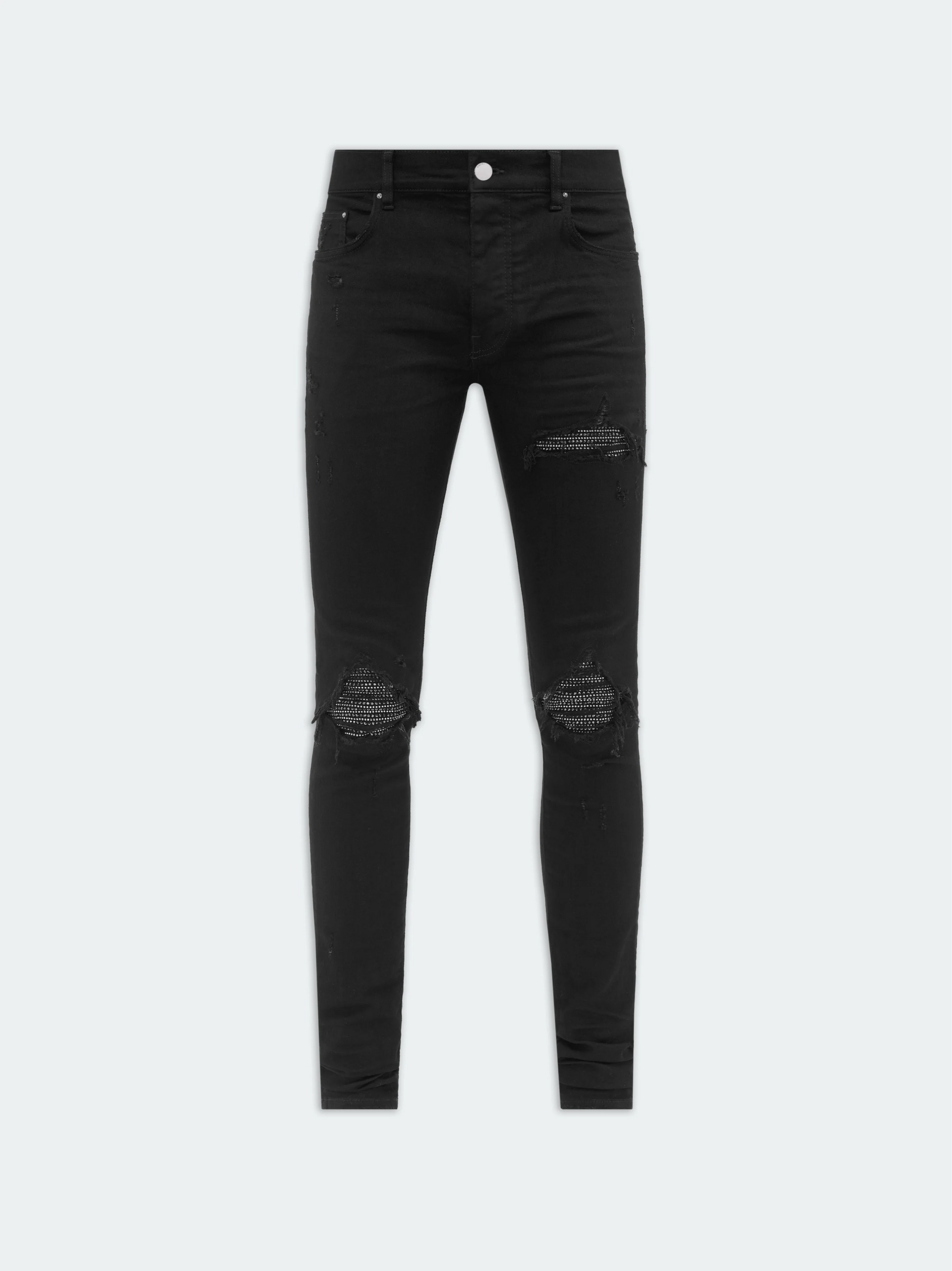 Amiri Jeans Black Rhinestone Patch