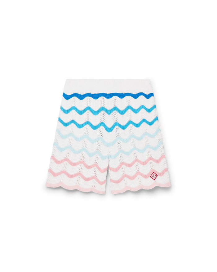 CASABLANCA GRADIENT WAVE CROCHET SHORTS