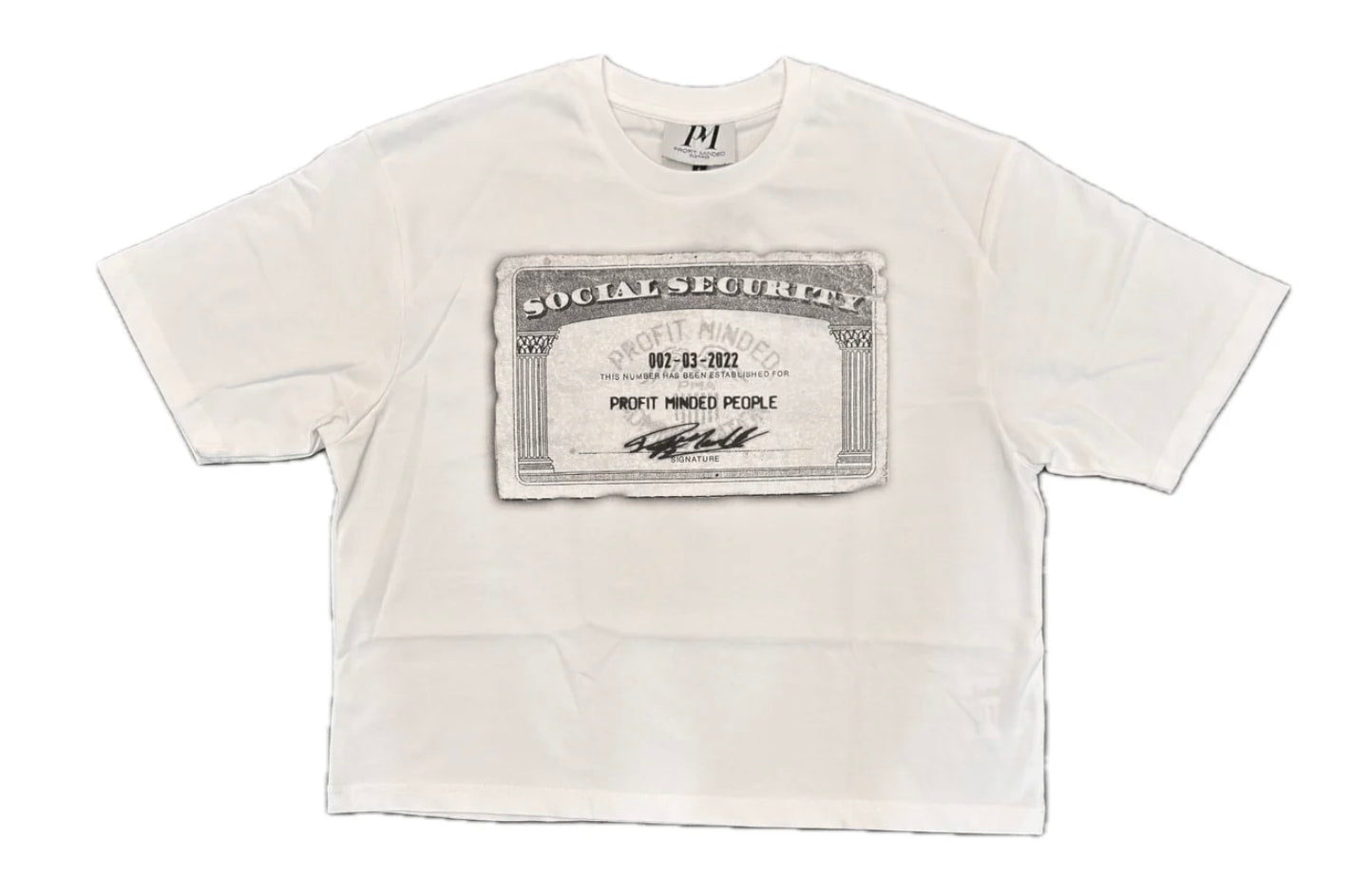 Profit Minded SSN Tee White/Black
