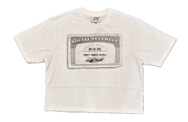 Profit Minded SSN Tee White/Black